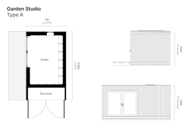 WikiHouse Garden Studio plan - Type A