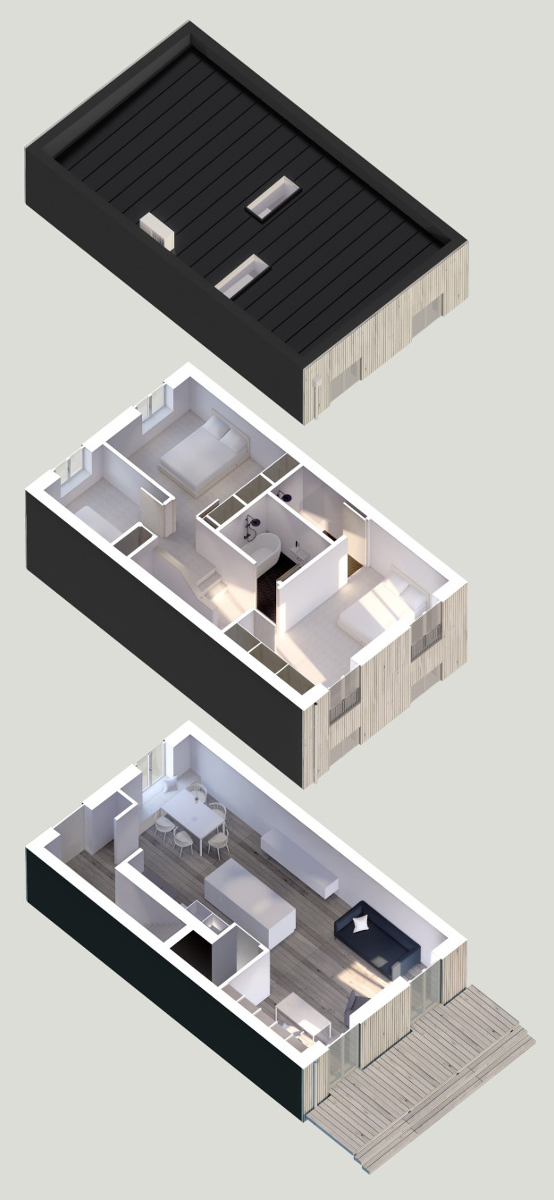 WikiHouse Evolve 1+2+3 oblique views